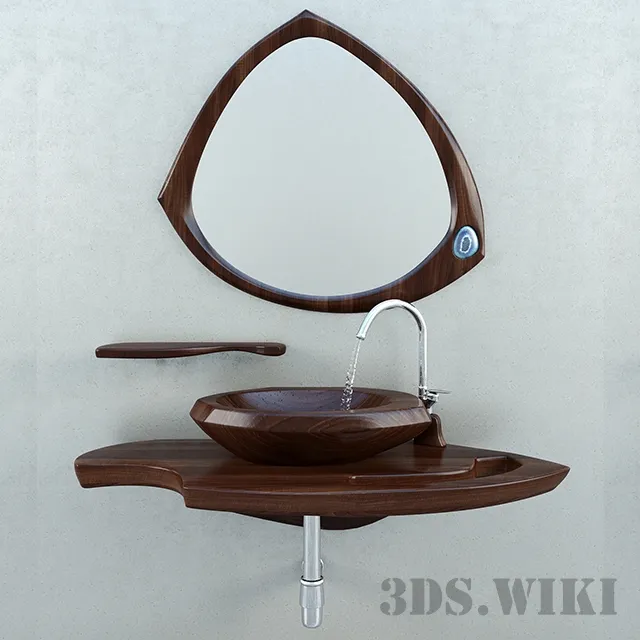 bathroom – Wooden sink 3D Model bathroom – Wooden sink 3D Model