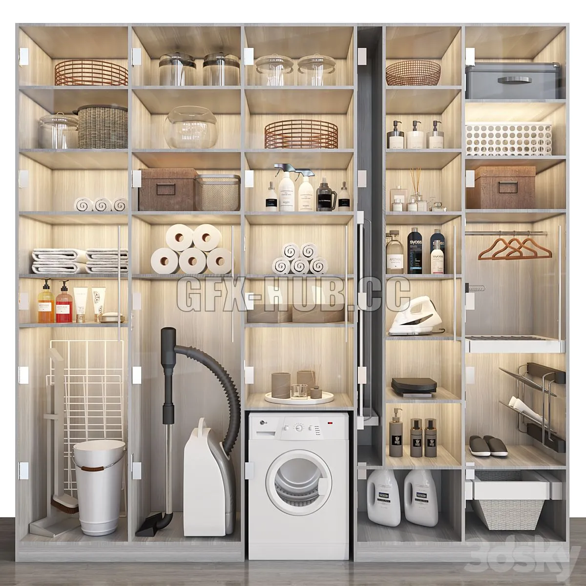 Bathroomset 107 (laundry) 3D Model