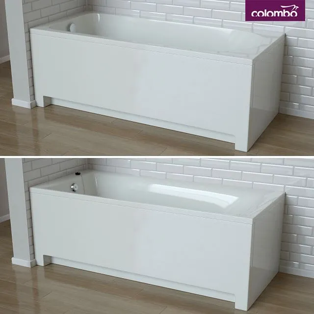 Baths Accent Fortune with universal front and side panels Colombo 3D Model