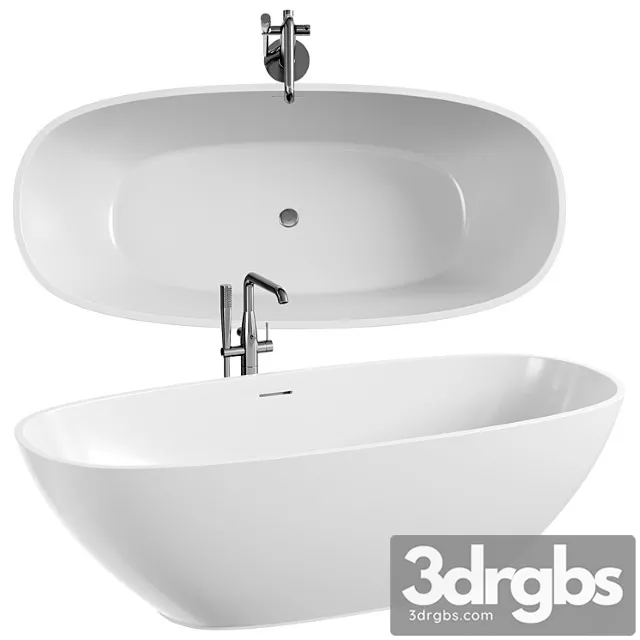 Bathtub Made of Artificial Stone Agua De Marco Angelo 3D Model Download
