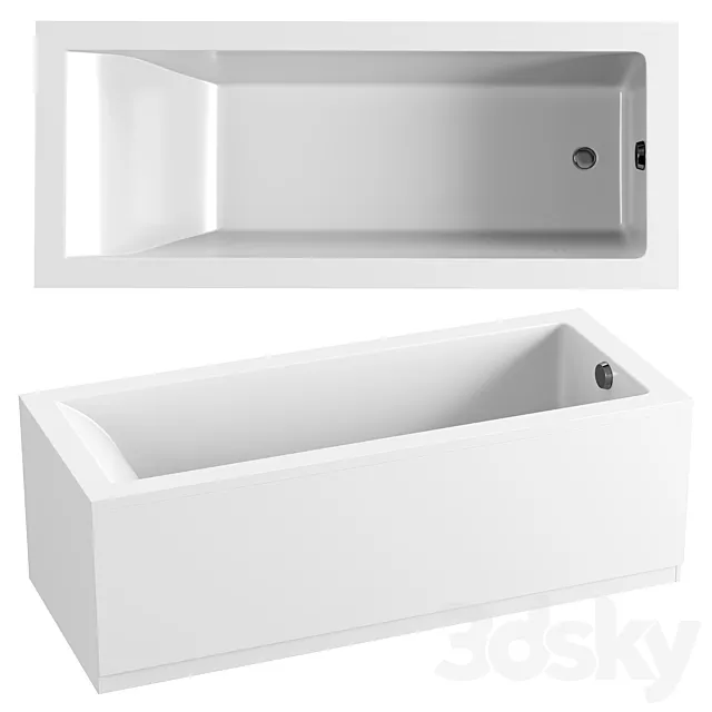 Bathtub made of artificial stone Astra Form Nate 3D Model