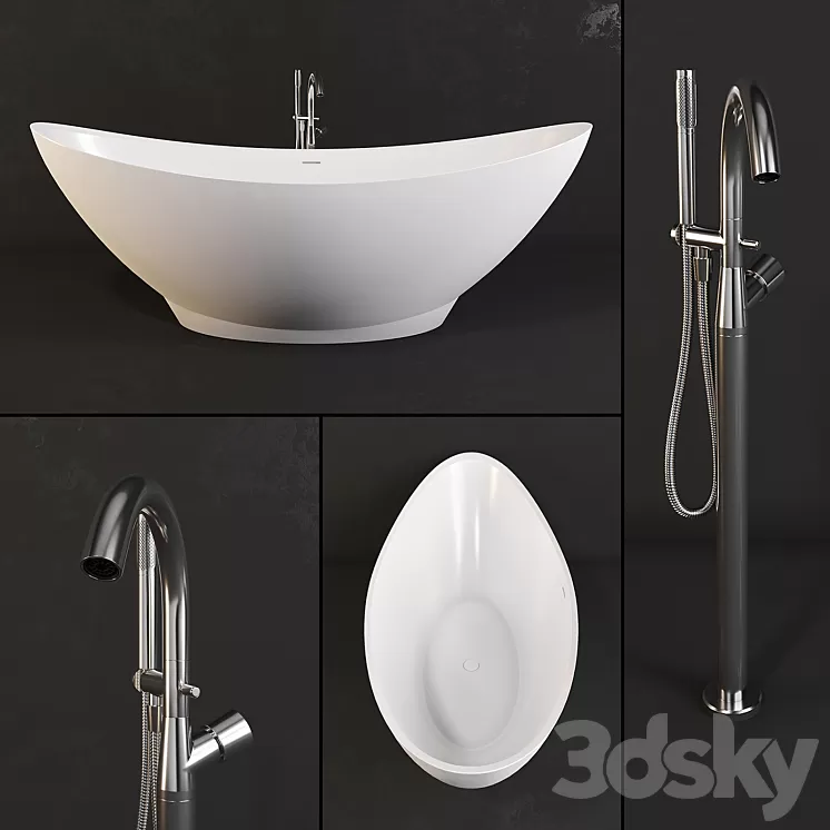 Bathtub PAA – Felice and Faucet Fantini – Nostromo 3D Model