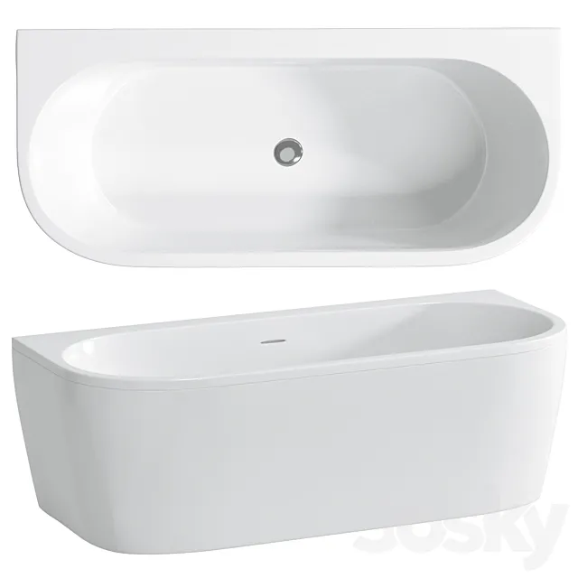 Bathtubs CEZARES SLIM WALL 3D Model