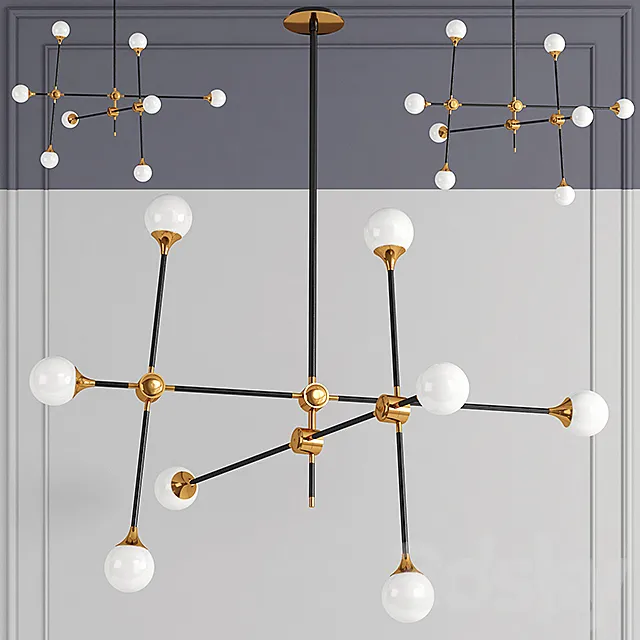 Baton Chandelier Large Chandelier 3DModel