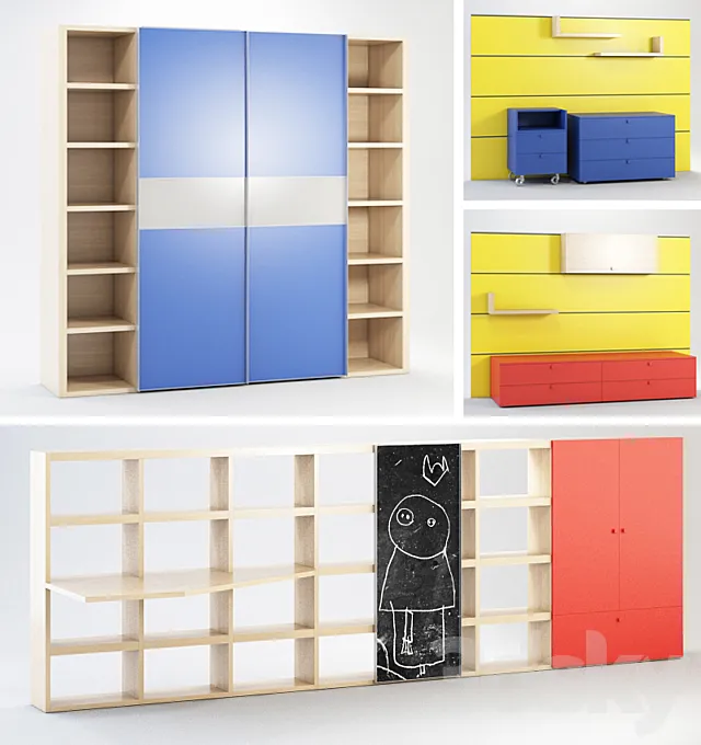 BATTISTELLA set of children’s furniture 3DModel