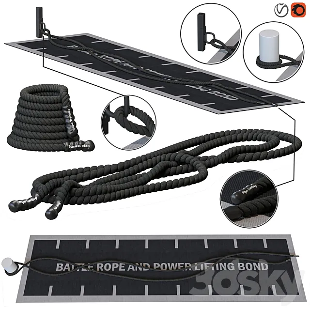 Battle Rope 3D Model