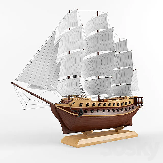 battleship (inlay) 3D Model battleship (inlay) 3D Model