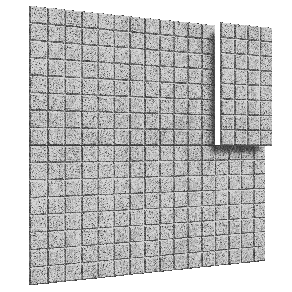 BAUX – Acoustic panel Wood Wool Check 3D Model
