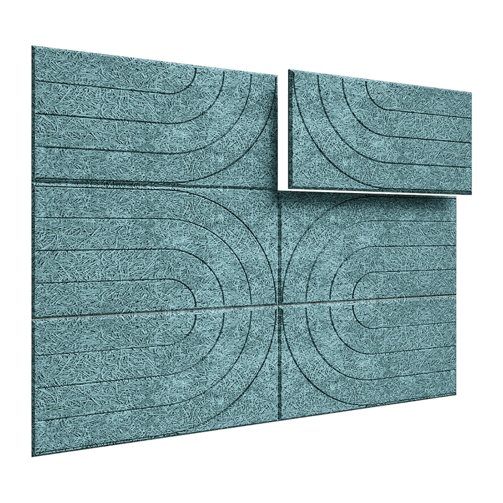 BAUX – Acoustic panel Wood Wool Curve 3D Model