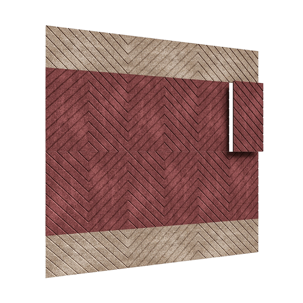 BAUX – Acoustic panel Wood Wool Diagonal 3D Model