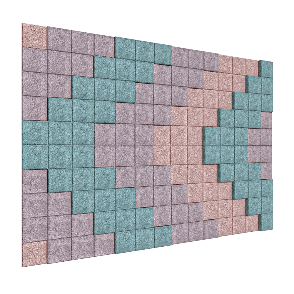BAUX – Acoustic panel Wood Wool Pixel 3D Model