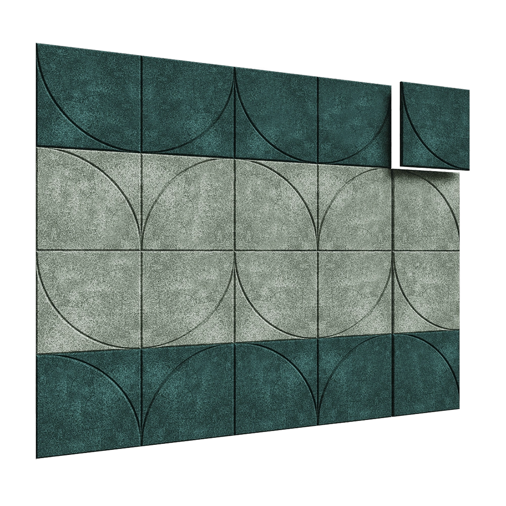 BAUX – Acoustic panel Wood Wool Quarter Circle Large 3D Model
