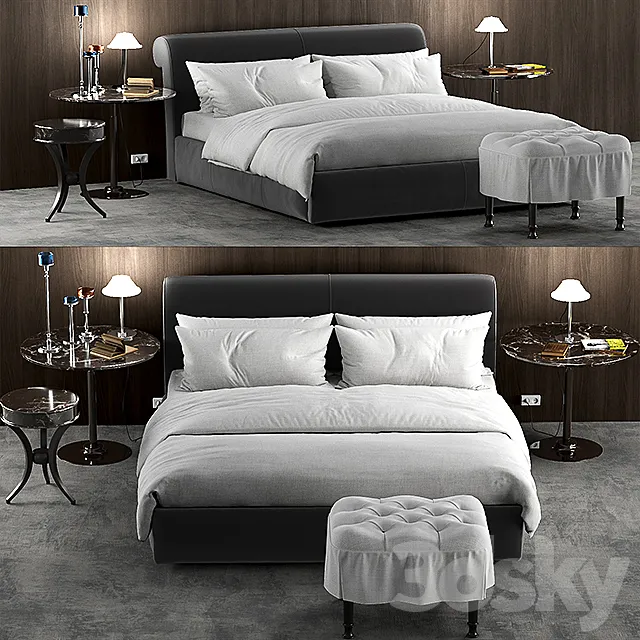 Baxter Alfred soft bed 3DModel Baxter Alfred soft bed 3DModel
