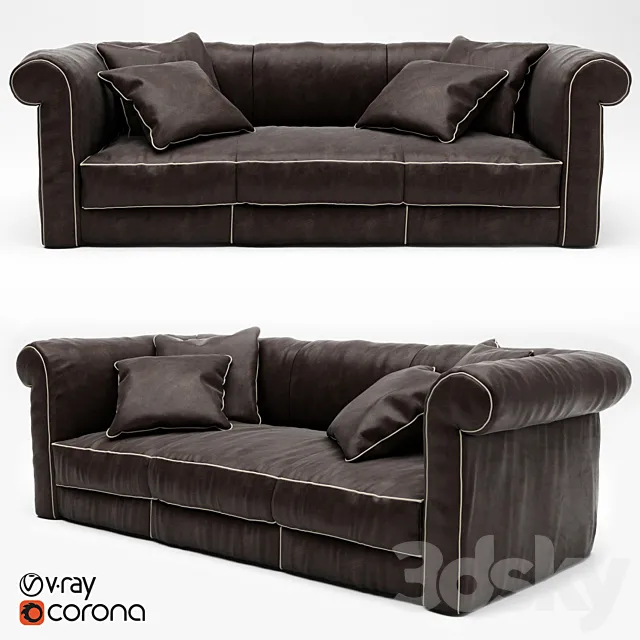 Baxter alfred soft sofa 3DModel