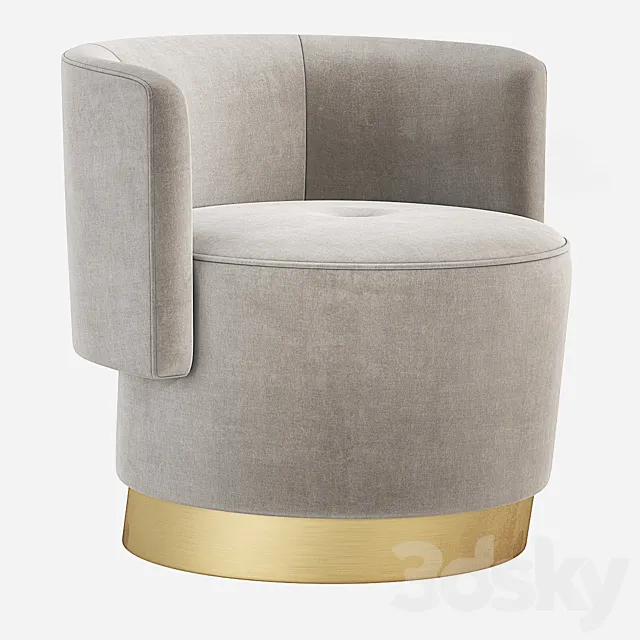 Baxter ANAIS Armchair 3D Model Baxter ANAIS Armchair 3D Model