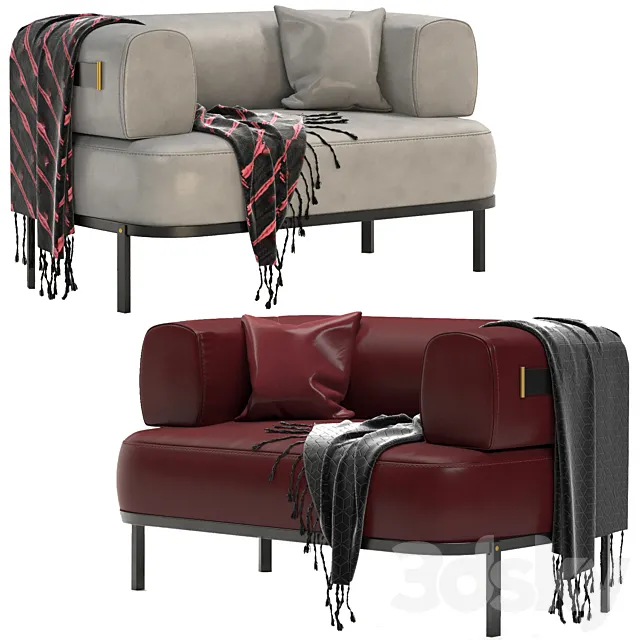 baxter belt arm chair 3D Model