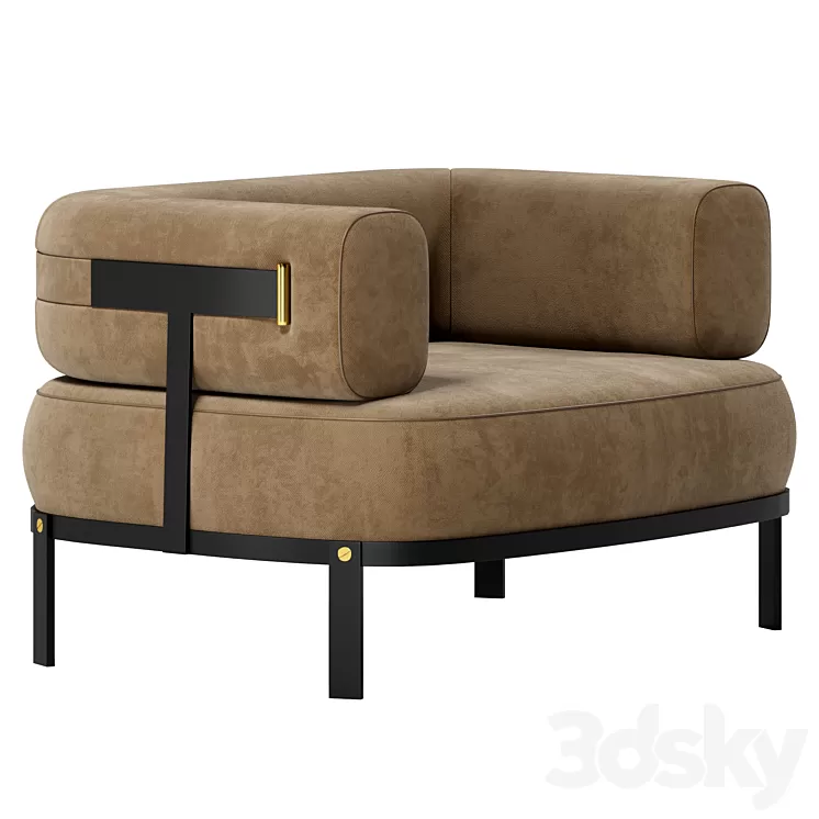 Baxter Belt armchair 3D Model Free Download