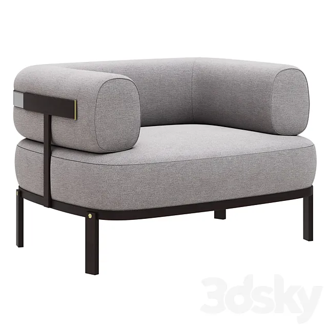 Baxter belt armchair 3D Model