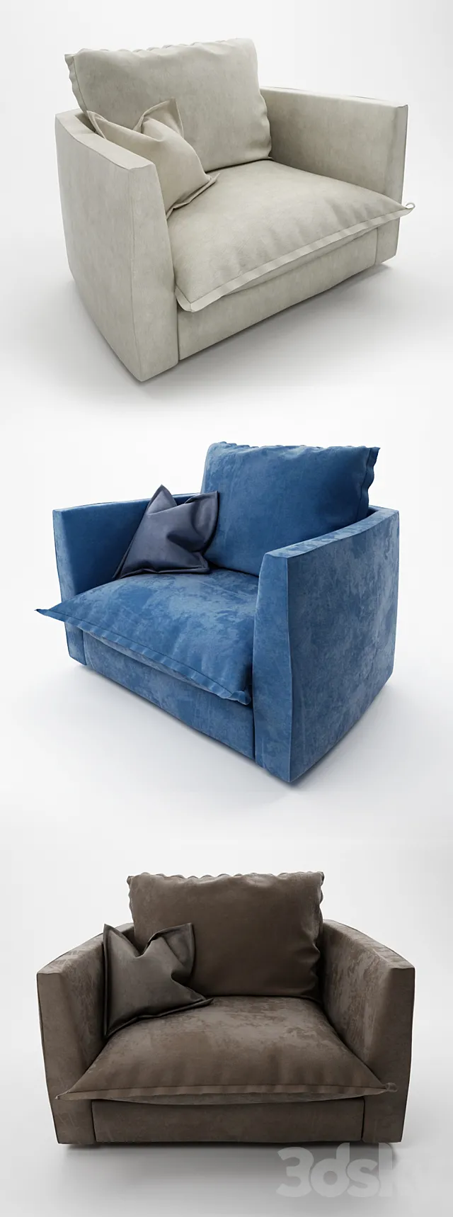 Baxter Brest Armchair 3D Model Baxter Brest Armchair 3D Model