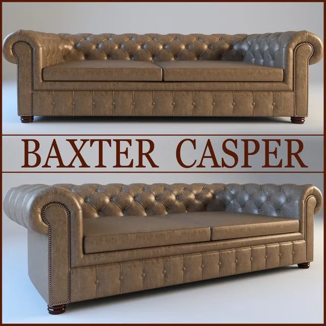 Baxter Casper classic sofa 3D Model Baxter Casper classic sofa 3D Model