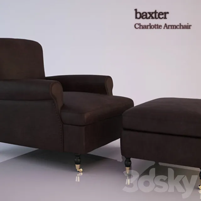 Baxter Charlotte Armchair 3DModel Baxter Charlotte Armchair 3DModel