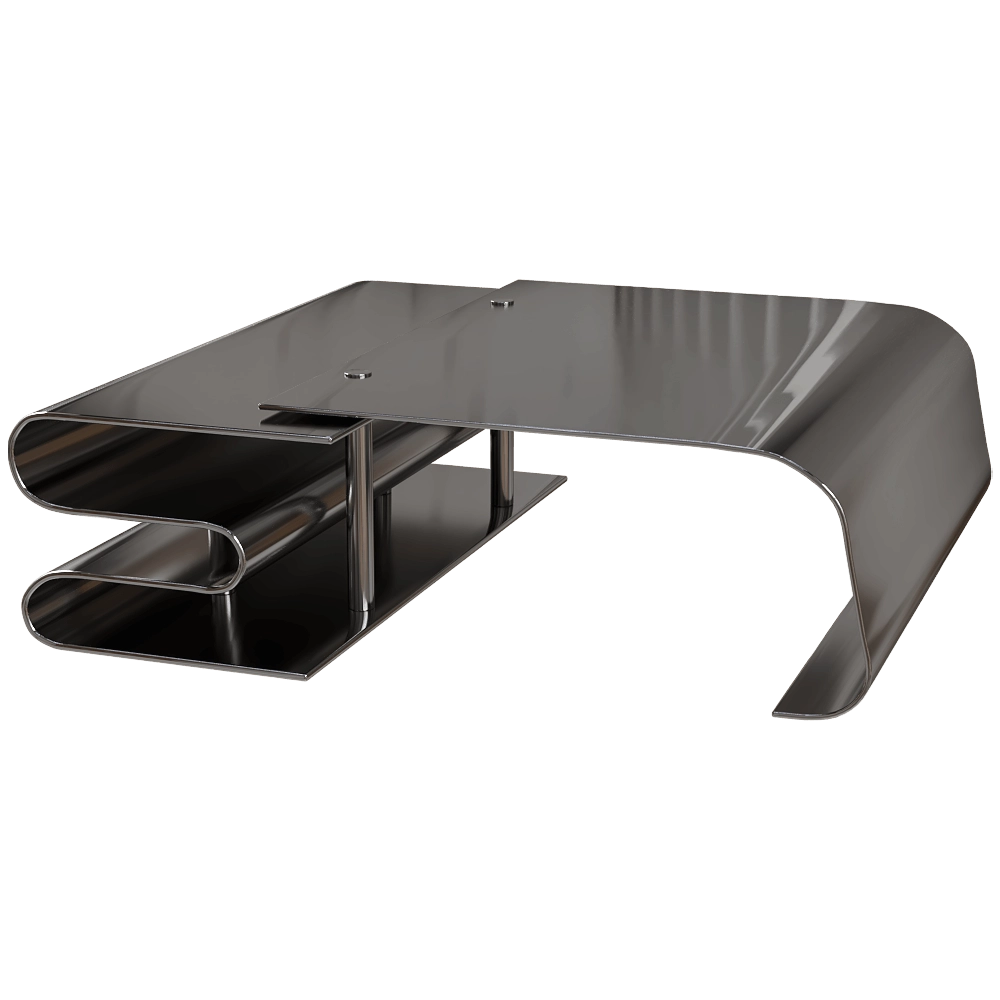 BAXTER – Coffee table Dune chrome 120 3D Model