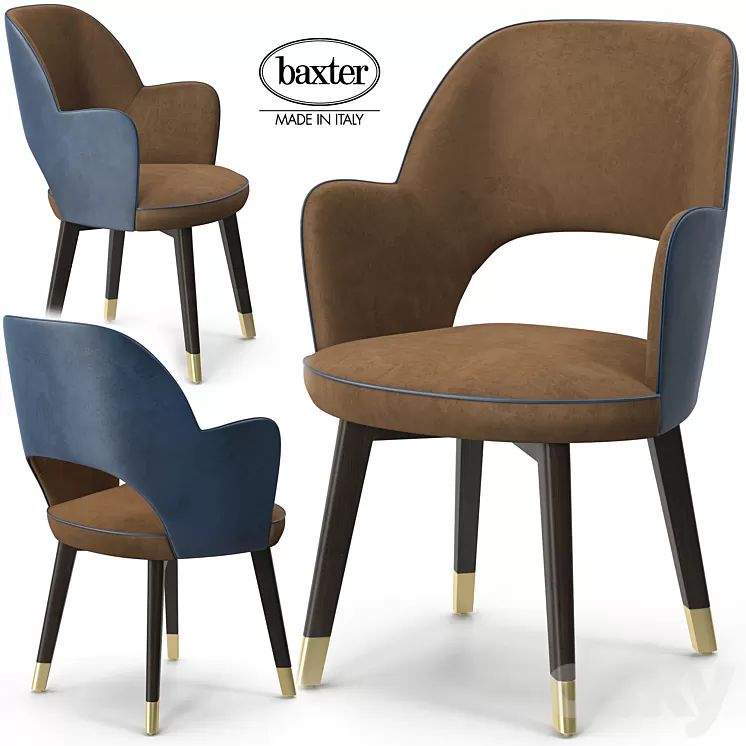 Baxter Colette chair with armrest 3D Model