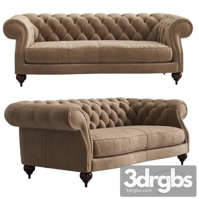 Baxter Diana Chester 2 Seat Sofa 3D Model Download Baxter Diana Chester 2 Seat Sofa 3D Model Download