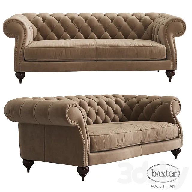 Baxter Diana Chester 2 seat sofa 3DModel Baxter Diana Chester 2 seat sofa 3DModel
