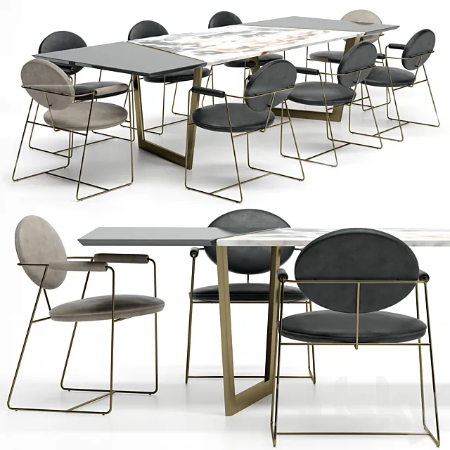 Baxter Dining Set 3D Model