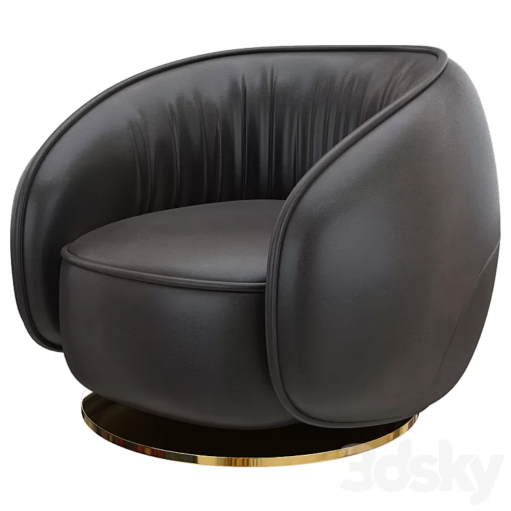 Baxter leon armchair 3D Model Baxter leon armchair 3D Model