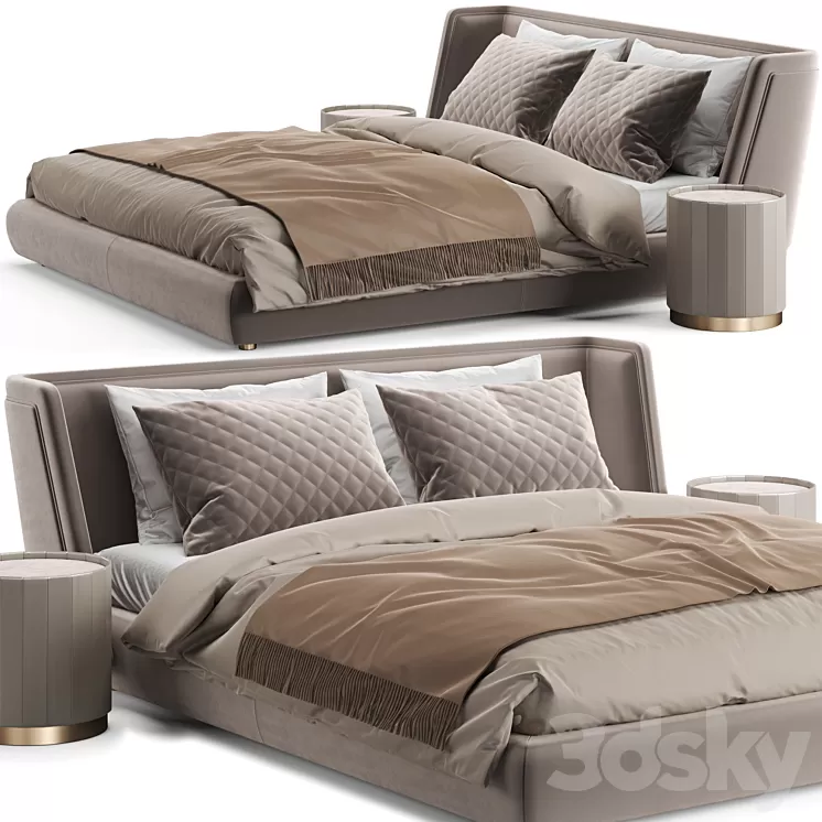 Baxter Metropolis Plain Bed 3D Model