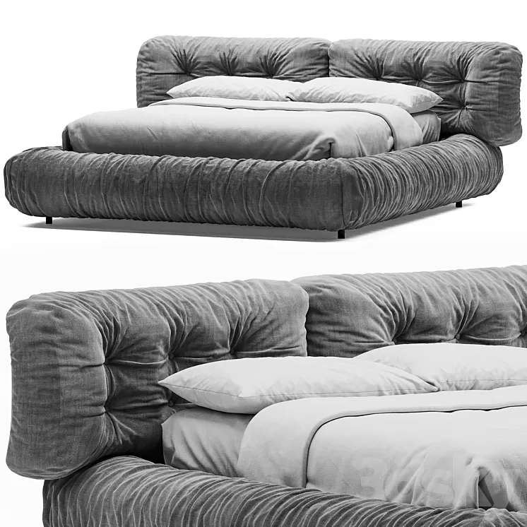 baxter milano bed 3D Model Free Download