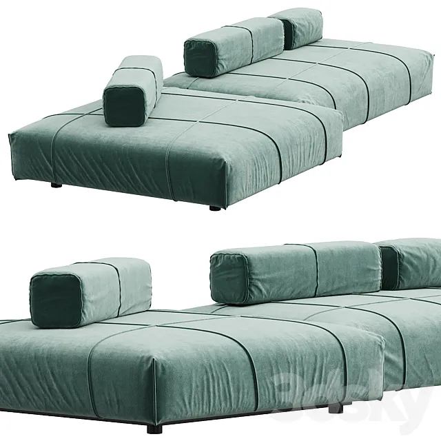 Baxter Panama Bold Sofa N2 Composition 3DModel Baxter Panama Bold Sofa N2 Composition 3DModel