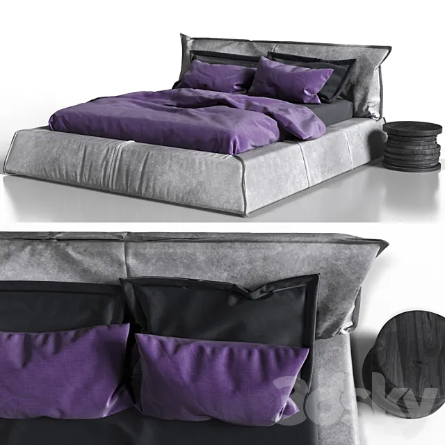 Baxter Paris Bed Baxter Bidu Small Table 3DModel Baxter Paris Bed Baxter Bidu Small Table 3DModel