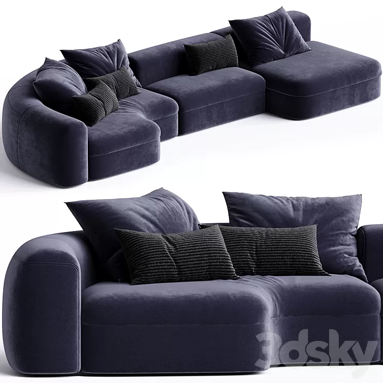 Baxter Piaf Sofa 3D Model Free Download
