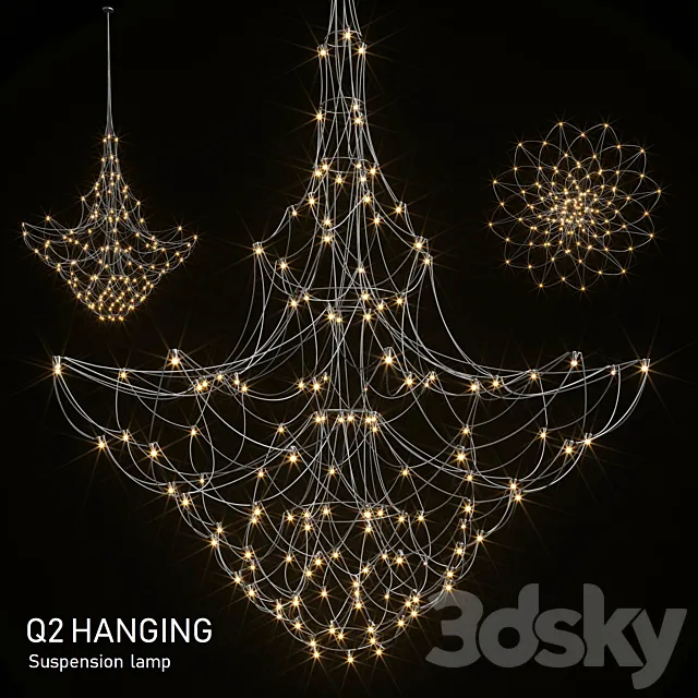 Baxter q2 suspension chandelier 3DModel Baxter q2 suspension chandelier 3DModel