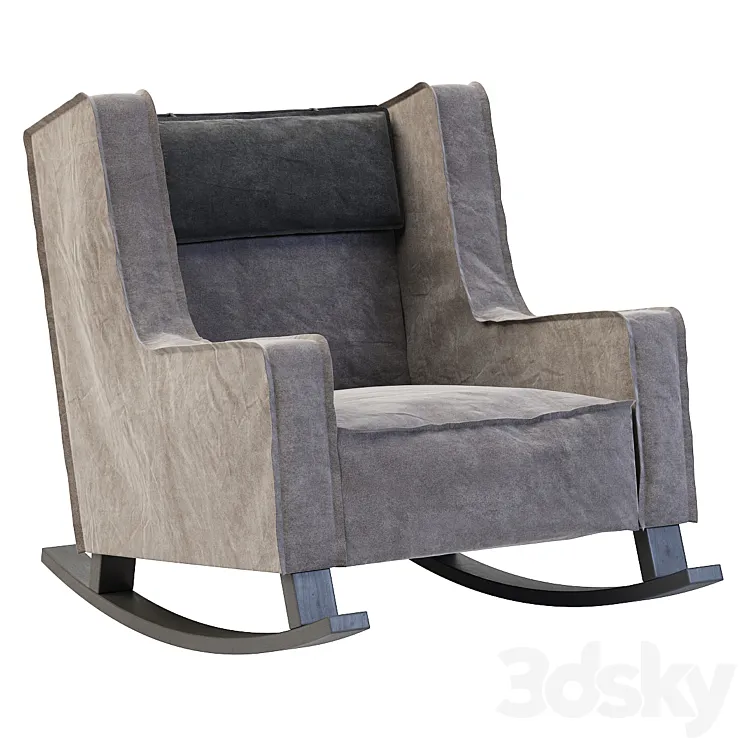 Baxter Rocking Housse Sessel 3D Model Free Download