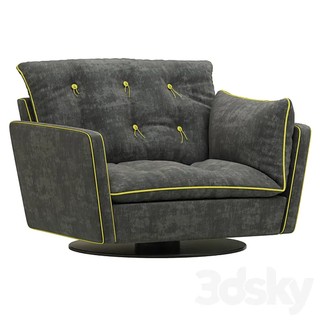 Baxter SORRENTO armchair 3D Model Baxter SORRENTO armchair 3D Model