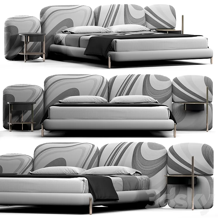 BAXTER STONE BED 3D Model Free Download