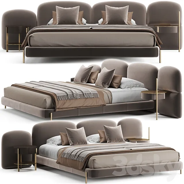 Baxter Stone Bed 3DModel Baxter Stone Bed 3DModel