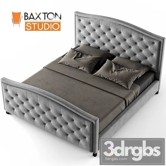 Baxton Studio Fawner Queen Upholstered Arched Platform Bed 3D Model Download