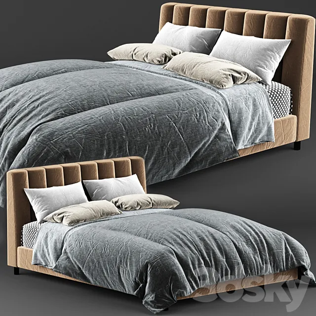 Baxton Studio Vino Modern Bed 3DModel Baxton Studio Vino Modern Bed 3DModel