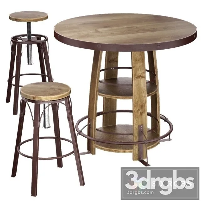 Bayshore Pub Table Set 3D Model Download Bayshore Pub Table Set 3D Model Download