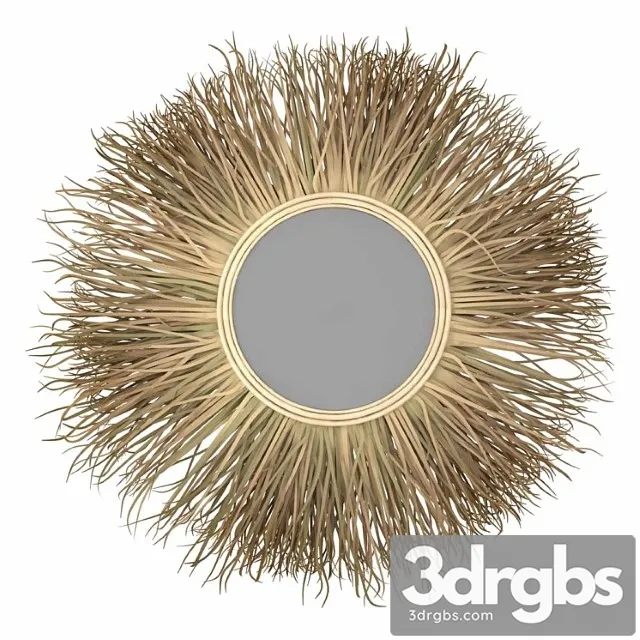 Bazar Bizar Grass Mirror Round Wall Mounted Rattan Mirror 3D Model Download Bazar Bizar Grass Mirror Round Wall Mounted Rattan Mirror 3D Model Download
