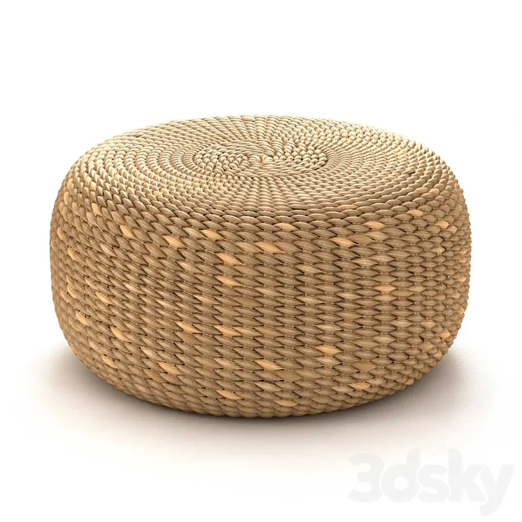 Bazar Bizar WATERHYACINTH Pouf Round natural fiber pouf 3D Model Free Download Bazar Bizar WATERHYACINTH Pouf Round natural fiber pouf 3D Model Free Download