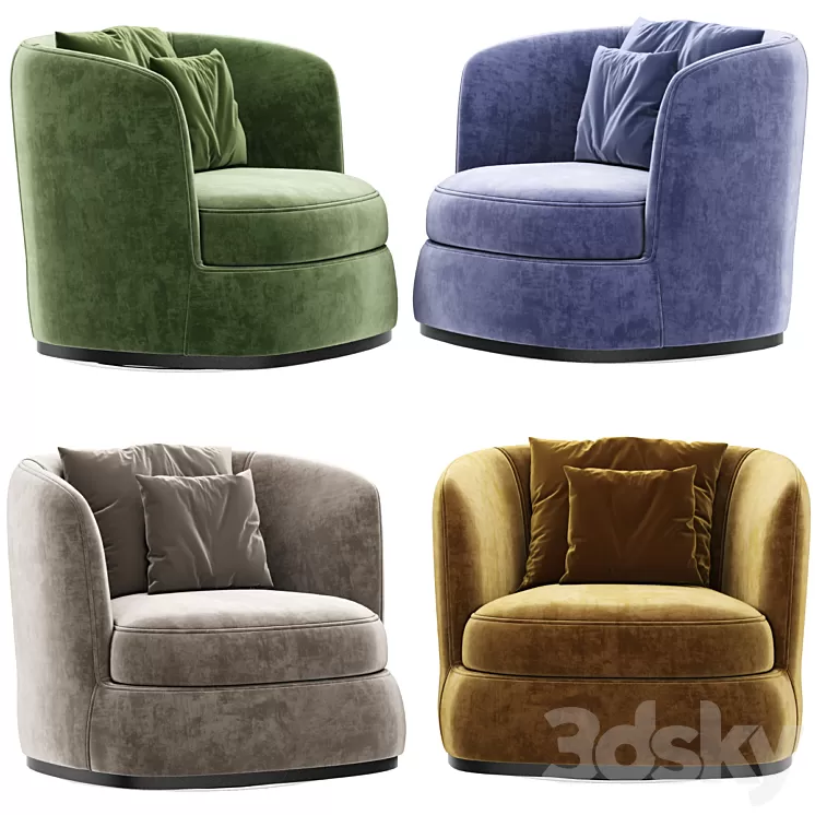 B&B Italia Armchair Apollo -Maxalto – Design by Antonio Citterio 3D Model B&B Italia Armchair Apollo -Maxalto – Design by Antonio Citterio 3D Model