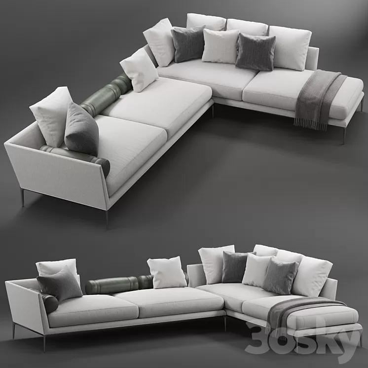 B&B italia Atoll sofa system 3D Model Free Download