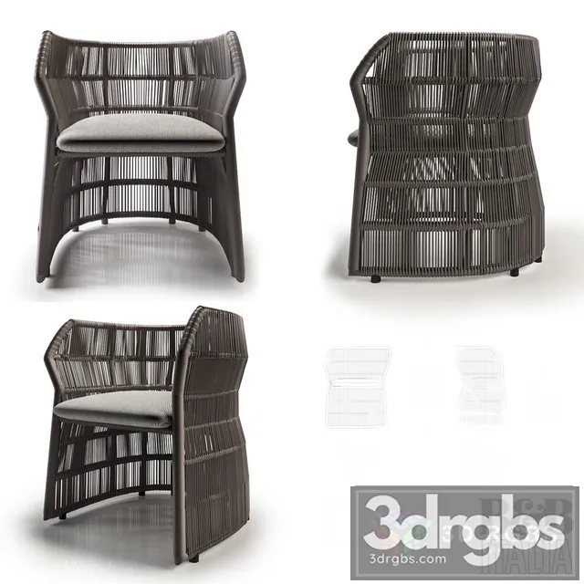 BB Italia Canasta 3913 Armchair 3D Model Download BB Italia Canasta 3913 Armchair 3D Model Download
