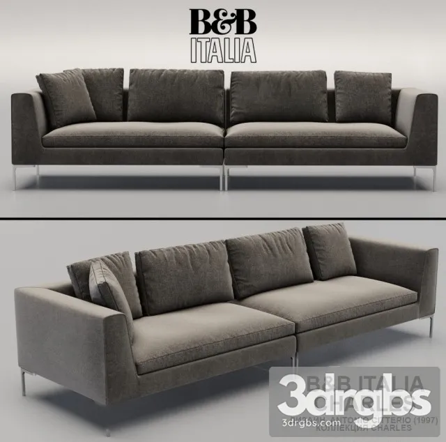 BB Italia Charles 01 3D Model Download BB Italia Charles 01 3D Model Download